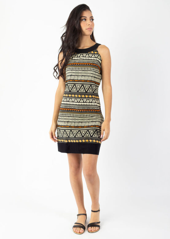 Robe CECILIA Imprimé Tribal-0