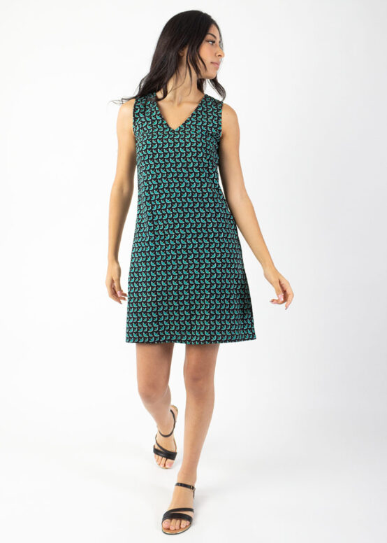 Robe LIZENA Imprimé Envolée Bleu