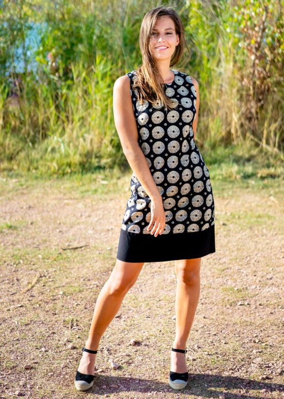 Robe TATIANA Imprimé Créole 37 Noir-0