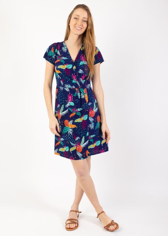 Robe AMANDA Imprimé Rio Bleu-0
