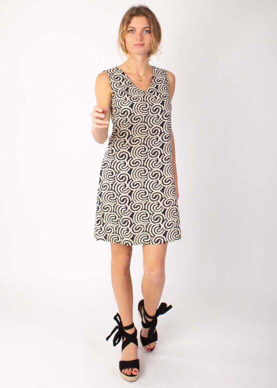 Robe DIANA Imprimé Moko 25 Beige