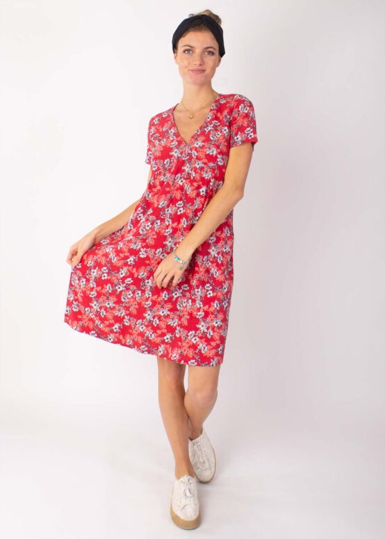Robe DINA Imprimé 8 Rouge