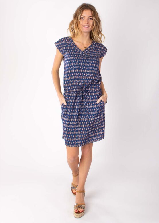 Robe ELVIRA Imprimé 29 Marine