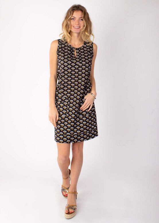 Robe MARLA Imprimé Sunset Noir 49 Noir