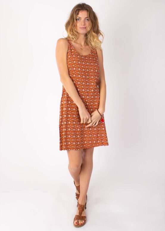 Robe SYLVIA Imprimé 29 Camel