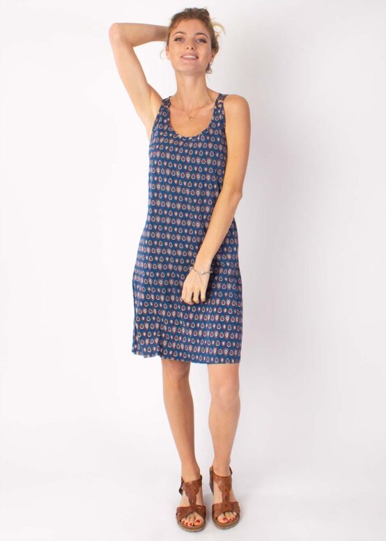 Robe SYLVIA Imprimé 29 Marine