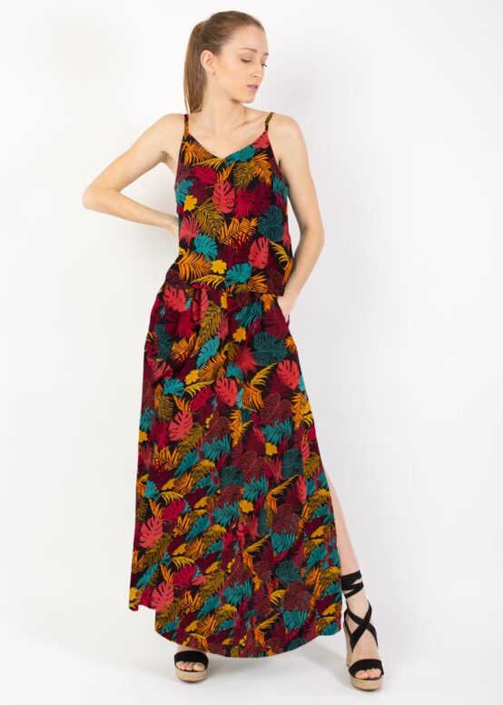 Robe Longue ASSILIA Palme Orange