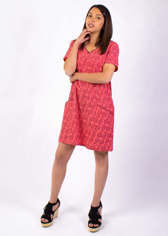 Robe CLAUDIA Imprimé 7 Rouge