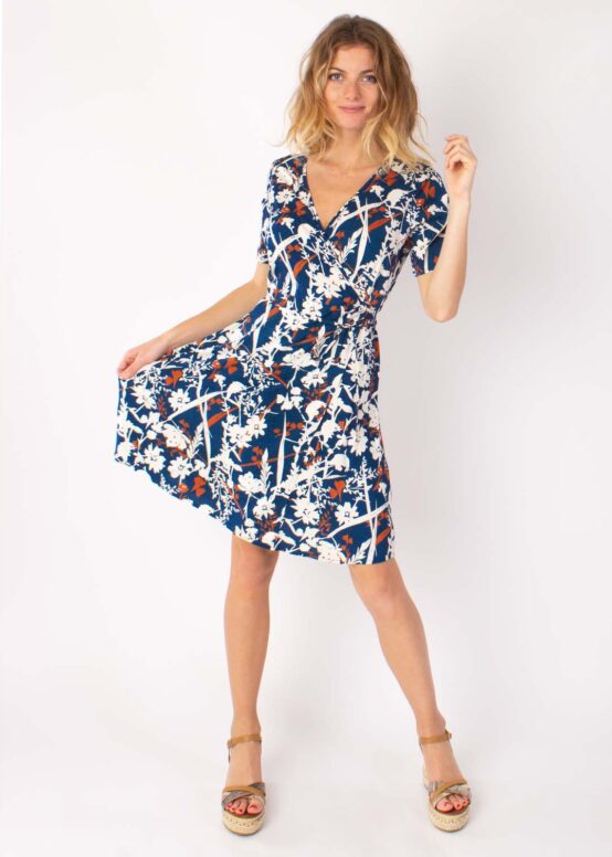 Robe LOUNA Imprimé 27 Marine