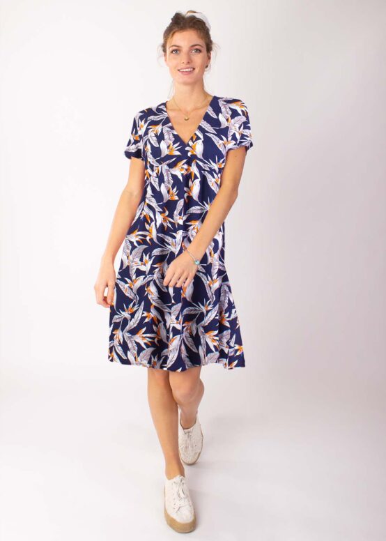 Robe DINA Imprimé Paradis14 Marine-0