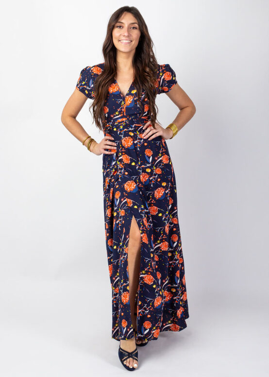 Robe Longue MARBELLA Imprimé Hanami
