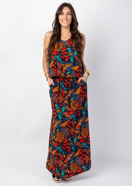 Robe Longue ASSILIA Imprimé Ara