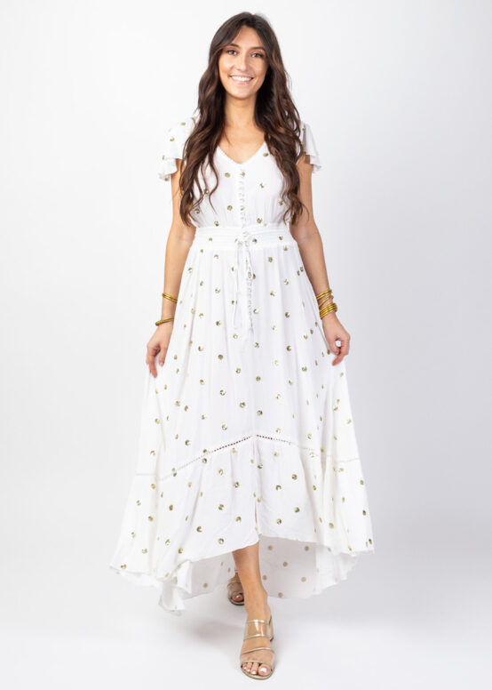 Robe Longue Sumatra Blanc