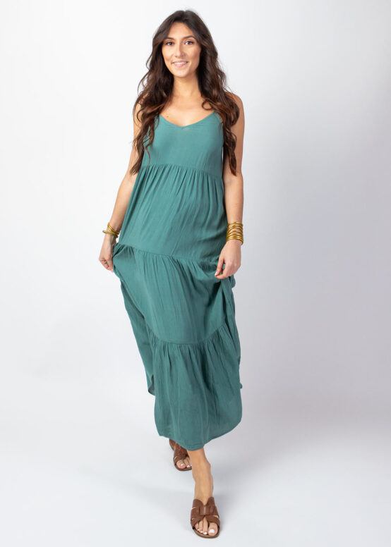 Robe longue MONICA Vert-0