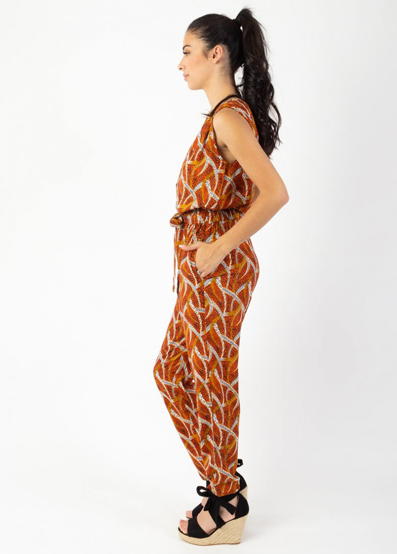 Combi-pantalon Samoa Imprimé Savane Orange